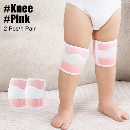 1Pair Baby Elbow Knee Pads for Crawling Adjustable Knee Pads Toddler Crawler Knee Elbow Protector for Infant Girl Boy Crawling