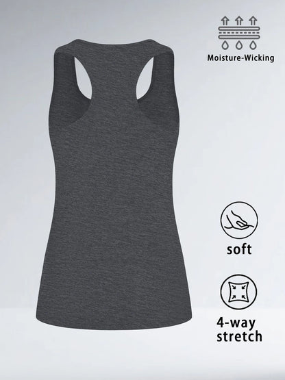 Super Soft Workout Tank Tops for Women, Moisture-Wicking Athletic Racerback Sports Tank Tops for Running Tennis Yoga