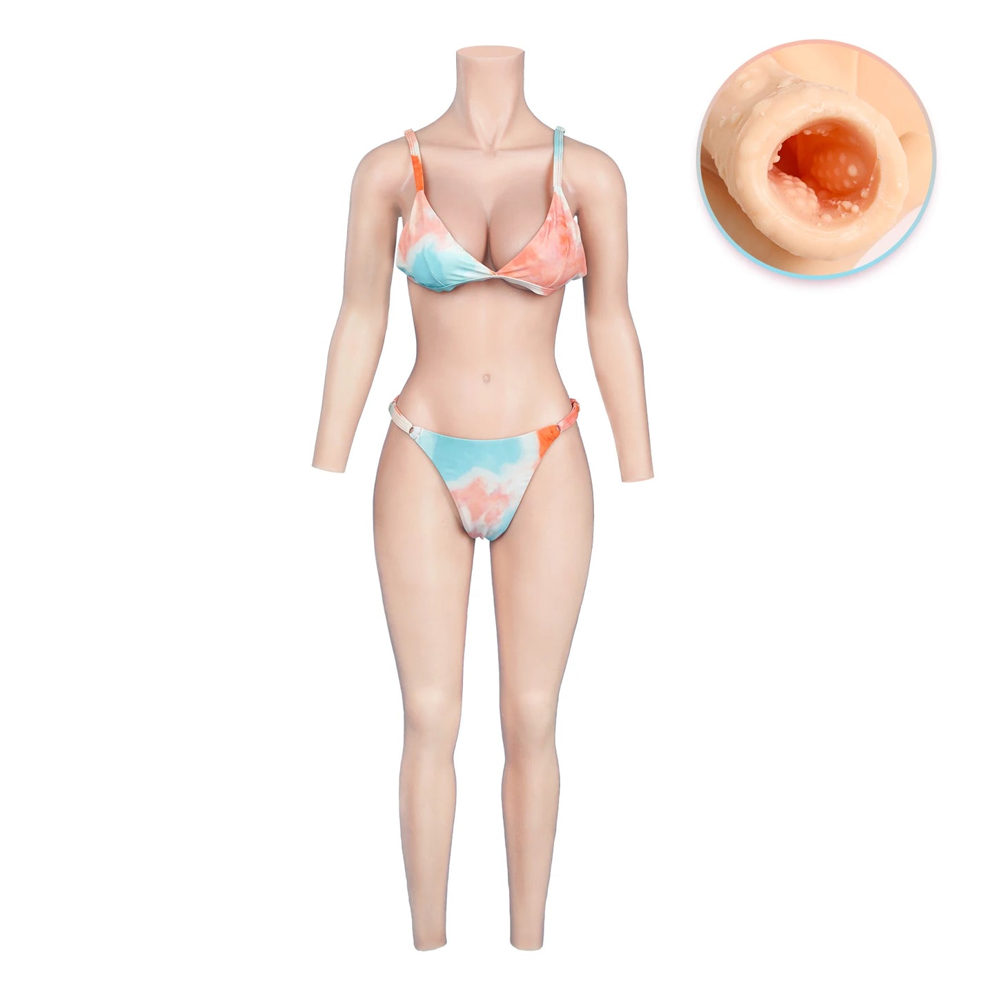 KUMIHO C Cup Silicone Bodysuit Crossdresser Breast Form Transgender Cosplay Artificial Vagina for Men Full Silicon Bodysuit