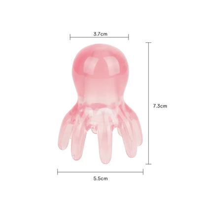 Octopus Massage Comb Resin Head Meridian Scraping Scalp Massage Brush Acupuncture SPA Gua Sha Massage Comb for Fatigue Relief