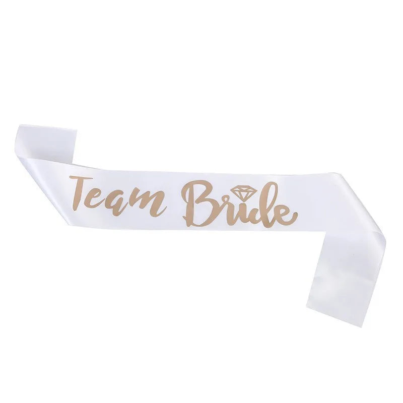 Bachelor Party Bride Bridesmaid Shoulder Strap Letter Bronzing BRIDE TO BE Ceremonial Strap TEAM BRIDE Wedding Supplies