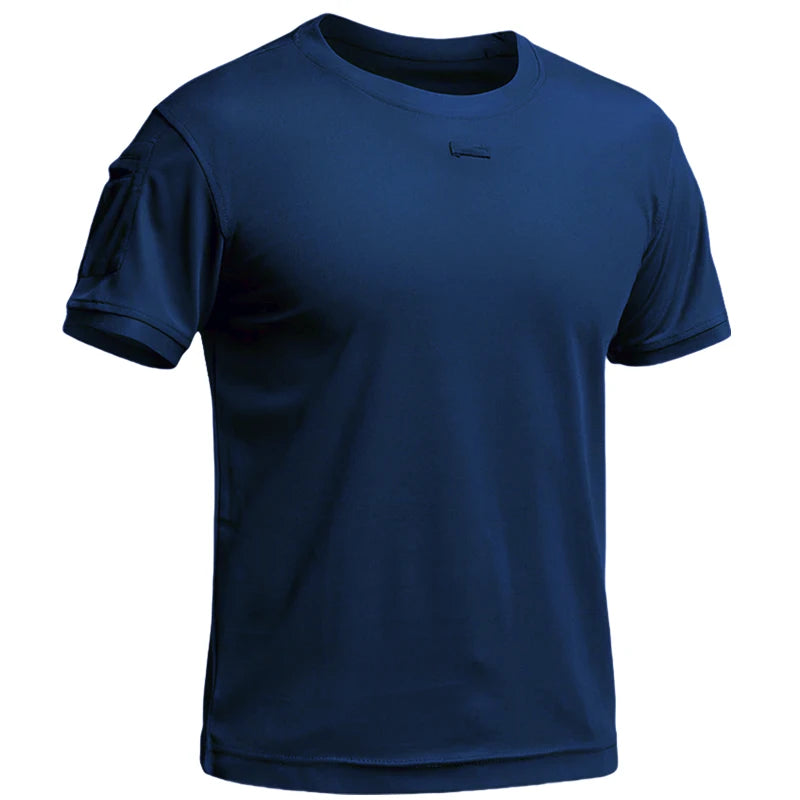 Outdoor Quick Drying T-shirt Men Special Forces Breathable Elastic Quick Drying T-shirt Tactical Round Neck Short Sleeve Top