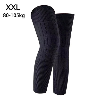 New Elastic Winter Knee Pads Plus Velvet Warm Knee Sleeve Thickened Universal Leg Sleeves Windproof Coldproof Knee Support