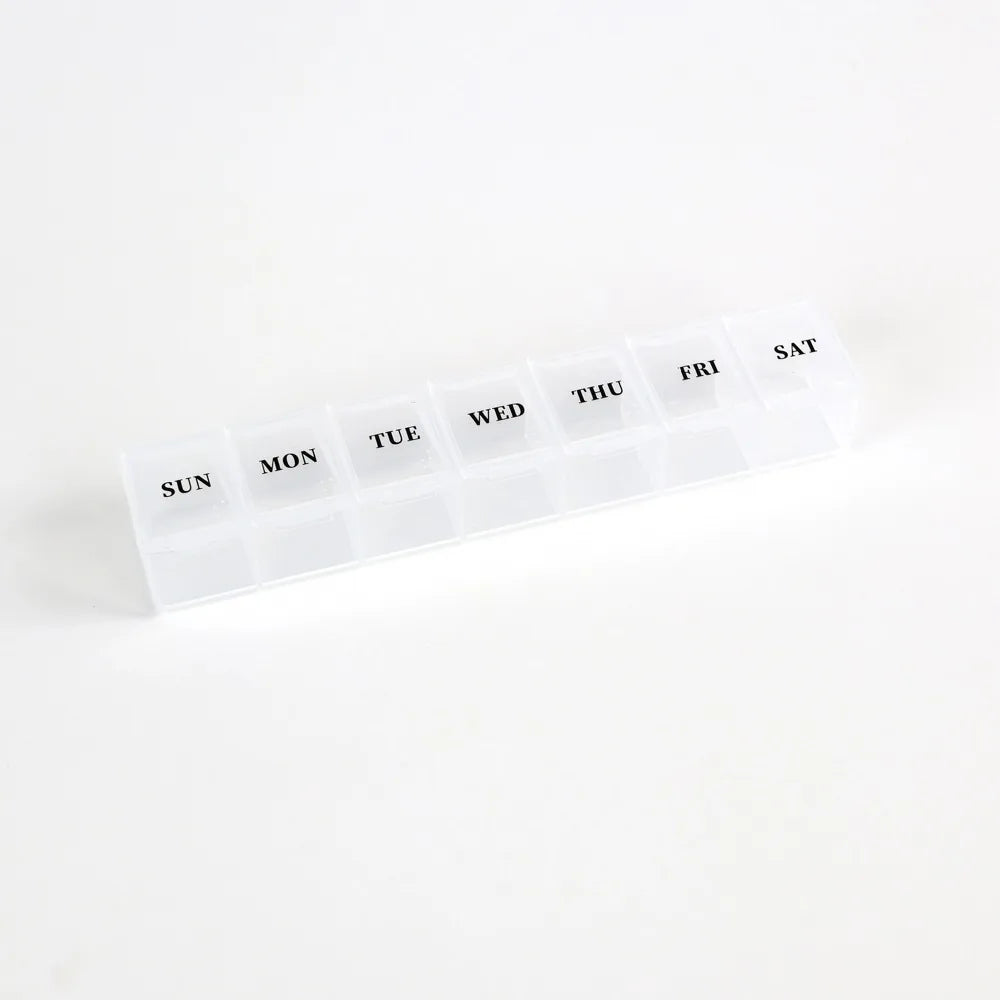 New Hot Weekly Premuim Portable 7 Grids 1 Times A Day Pill Storage Cases Box Organizer Container for Vitamins Medicine Fish Oils