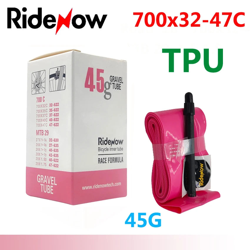 RideNow TPU Bike Inner Tube 700C 700x18 23 25 28 32 35 37 40 47C Road Bicycle Tire MTB Bike Camera 29x1.5 1.75 1.9 Pneu Aro