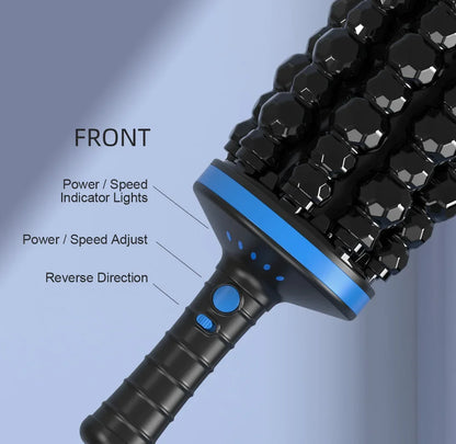 Electric Roller Massage Stick Deep Tissue Muscle Fascia Relaxation Massager Cordless Rechargeable Fitness Exercise Pain Relief