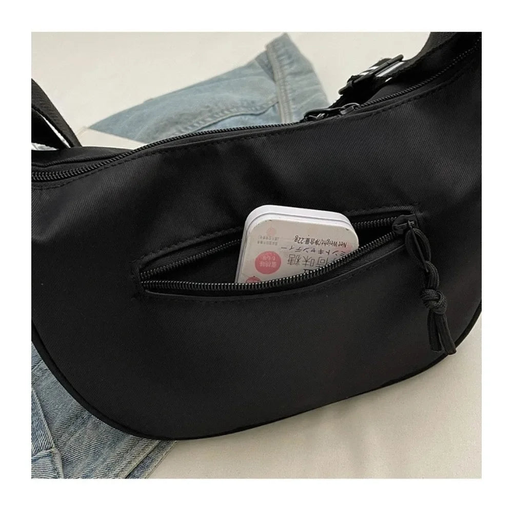 New Fashion Crossbody Bag Simple Wide Shoulder Strap Design Single Shoulder Bag Original Style Commuting Dumpling Women Bag
