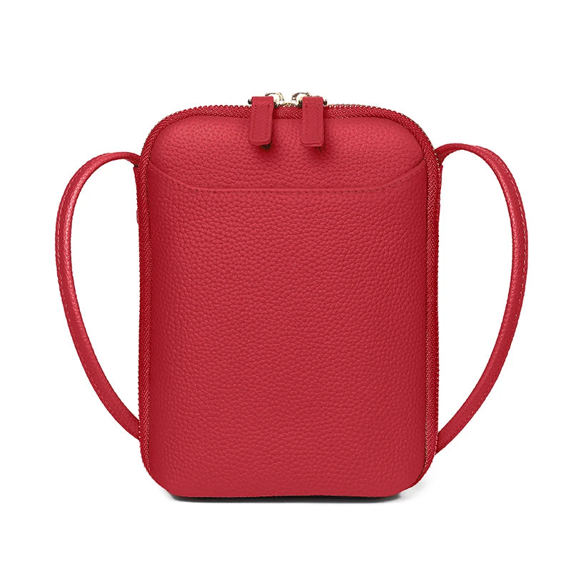 Girl's Leather Crossbody Wallet with Front Pocket and Adjustable Shoulder Strap – Perfect for Concerts, Festivals, and Sports Ev