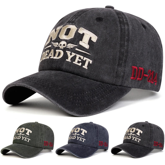Unisex NOT DEAD YET Embroidery Wash Baseball Caps Spring Autumn Outdoor Adjustable Casual Hats Sunscreen Hat Sports Cap