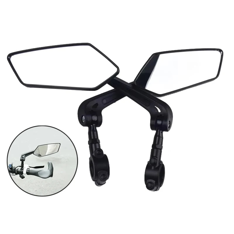 1/2PCS Bicycle Rearview Mirror 360 Degree Adjustable Rotatable Universal Cycling Handlebar Rear View Mirrors for MTB Road Bike