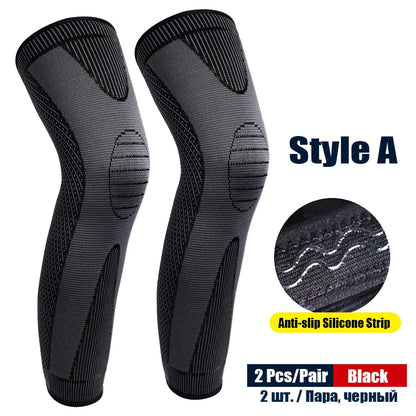 1Pair Sport Knee Support Brace Compression Long Full Legs Sleeve Arthritis Running Gym Arthritis Relief Fashion Sport Knee Pads