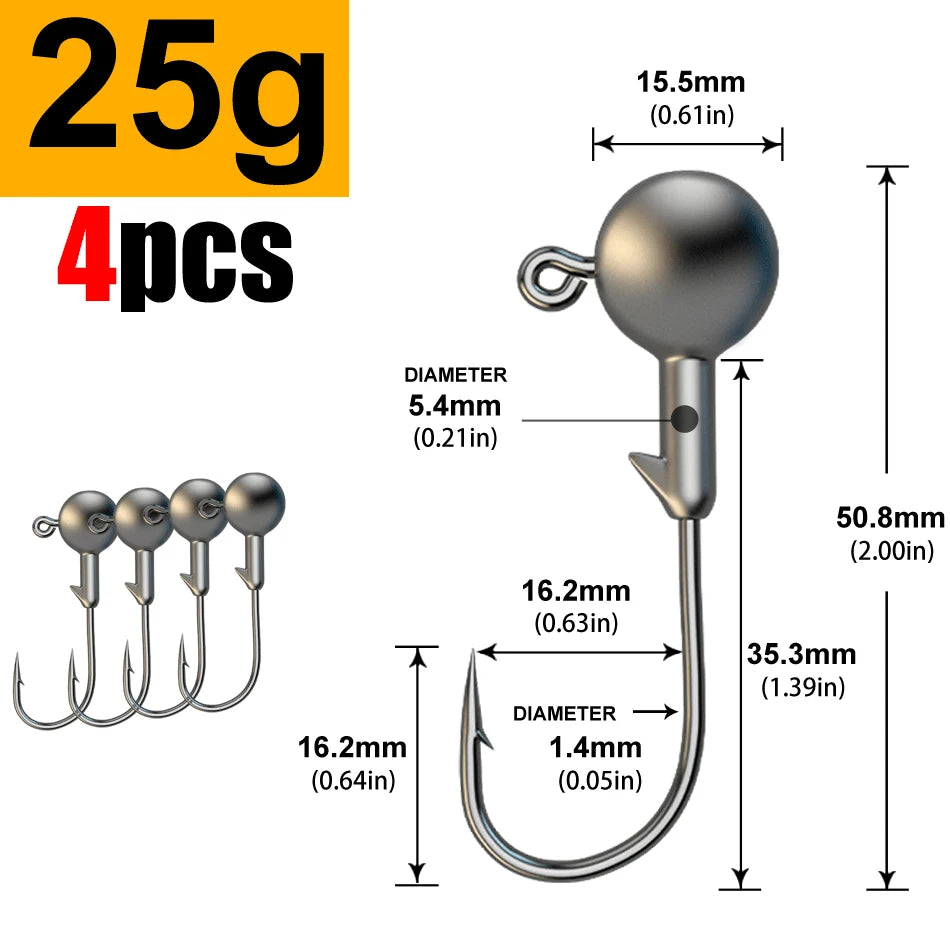 1g 2g 3g 4g 5g 10g 20g 22g 25g 28g crank Jig head hook fishing hook head Jig lure hard bait soft worm jig hook for fishing