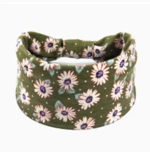 Boho Headbands for Women Knotted Wide Headwrap Turban Yoga Workout Head Bands Stretch Hiarbands Cotton Bandana Hair Accessories