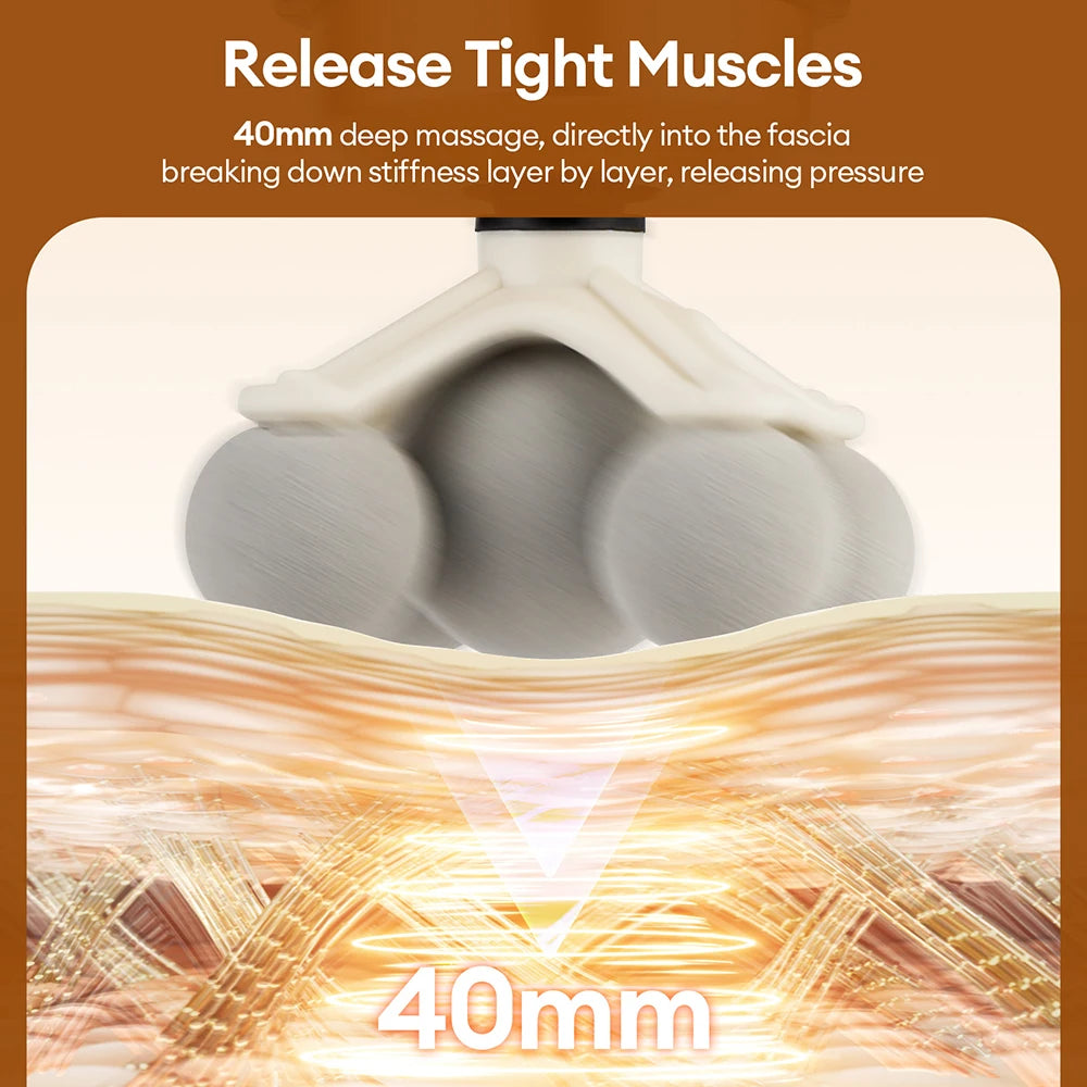 Electric Fascia Gun 99 Levels Deep Tissue Muscle Massage Gun High-Frequency Vibration for Shoulder Waist Leg Body masajeador