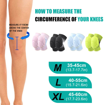 Heavy Duty Knee Pads with Thick Sponge Padding - Impact Protection for Volleyball, Basketball, Wrestling, Construction & Work