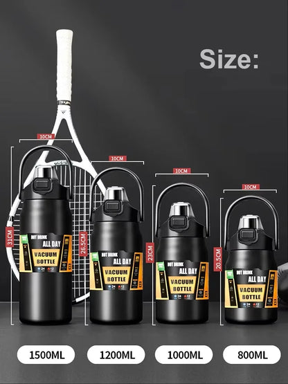 304 Stainless Steel Vacuum Tumbler with Straw Hot Cold Sports Water Bottle Outdoor Thermos