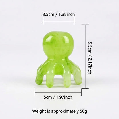 Octopus Massage Comb Resin Head Meridian Scraping Scalp Massage Brush Acupuncture SPA Gua Sha Massage Comb for Fatigue Relief