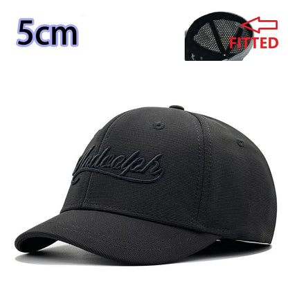 Big Size Closed Back Baseball Caps Mesh Breathable Trucker Caps for Big Heads Men Extra Large Head High Top Sports Cap 60cm 65cm