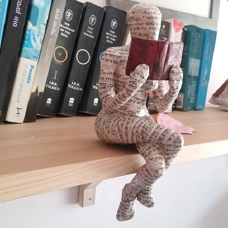 The Reading woman Abstract Statues Sculptures Yoga Figurine Nordic Living Room Home Decor Decoration Maison Desk Ornaments
