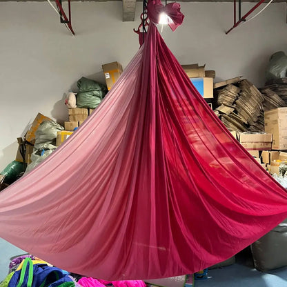Anti-Gravity Multicolour Yoga hammock Flying Swing 5m fabrics Yoga Belts For the yoga Exercise Air Swing Bed Trapeze Yoga studio