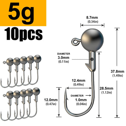 1g 2g 3g 4g 5g 10g 20g 22g 25g 28g crank Jig head hook fishing hook head Jig lure hard bait soft worm jig hook for fishing