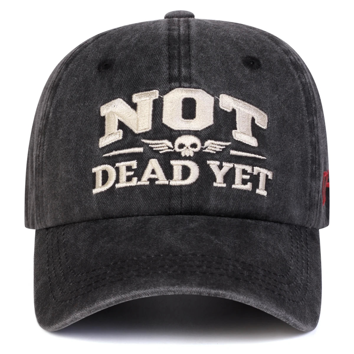 Unisex NOT DEAD YET Embroidery Wash Baseball Caps Spring Autumn Outdoor Adjustable Casual Hats Sunscreen Hat Sports Cap