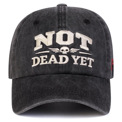 Unisex NOT DEAD YET Embroidery Wash Baseball Caps Spring Autumn Outdoor Adjustable Casual Hats Sunscreen Hat Sports Cap