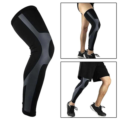 1 PCS Full Leg Compression Sleeve Knee Pads Cycling Leg Warmers Long Leg Sleeves Cycling Bicycle MTB Riding Legwarmers Men Women