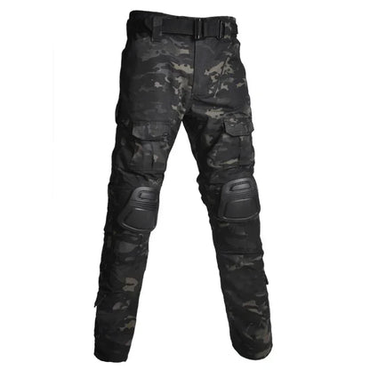 Camouflage Tactical Uniform Hunting Shirts Pants with Elbow Knee Pads Outdoor Hiking Training Frog Sets Clothing Ghillie Suits