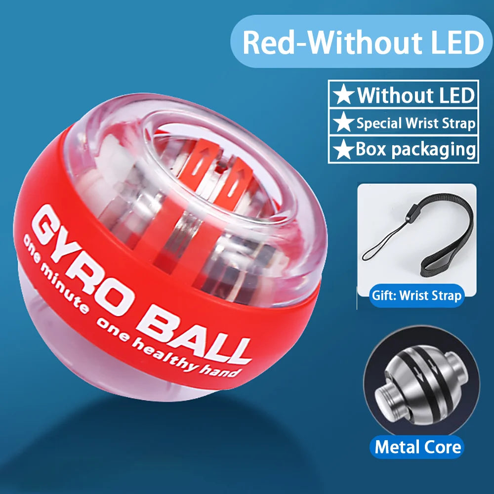 Power Wrist  Hand Ball Trainer Ball Wrist Strengthener Gyro Self-Starting Forearm Trainer Gyro Ball for Strengthening Muscles