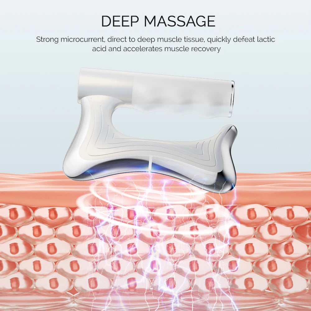 Electric Fascia Scraper Micro Current Compression Muscle 10500RPM Vibration Relaxation Massager Body Shaping Massage Knife