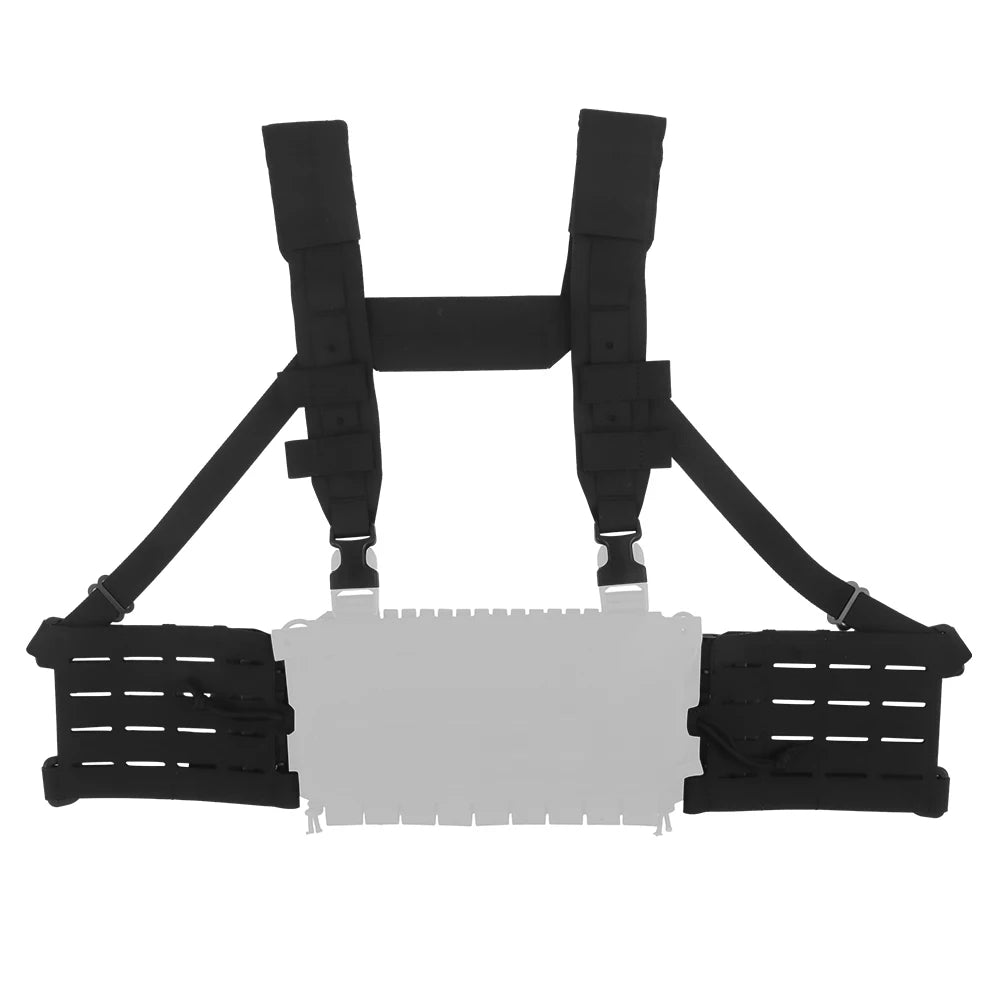Tactical ARC Chest Rig V3 Shoulder Strap 5.56 Triple Mag Pouch with Bilateral Quick Release Slide Molle Platforms Hunting Vest