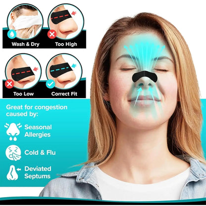 30/60/90/150 Pieces,Anti Snoring Nose Strips for Breathing Correction Physical Expansion Breathable Nasal Patch Nasal Strips
