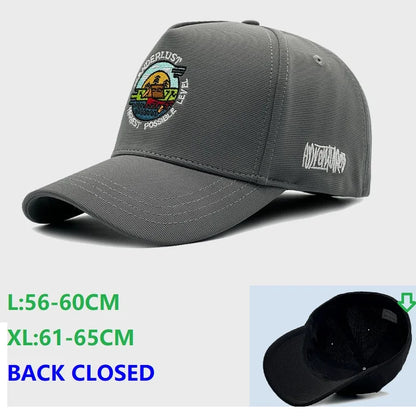 Big Size Closed Back Baseball Caps Mesh Breathable Trucker Caps for Big Heads Men Extra Large Head High Top Sports Cap 60cm 65cm