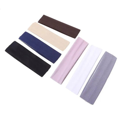 7Pcs Solid Color High Elasticity Headbands Yoga Exercise Headband Hair Accessories Sweat Absorbing Wide Edge Headband