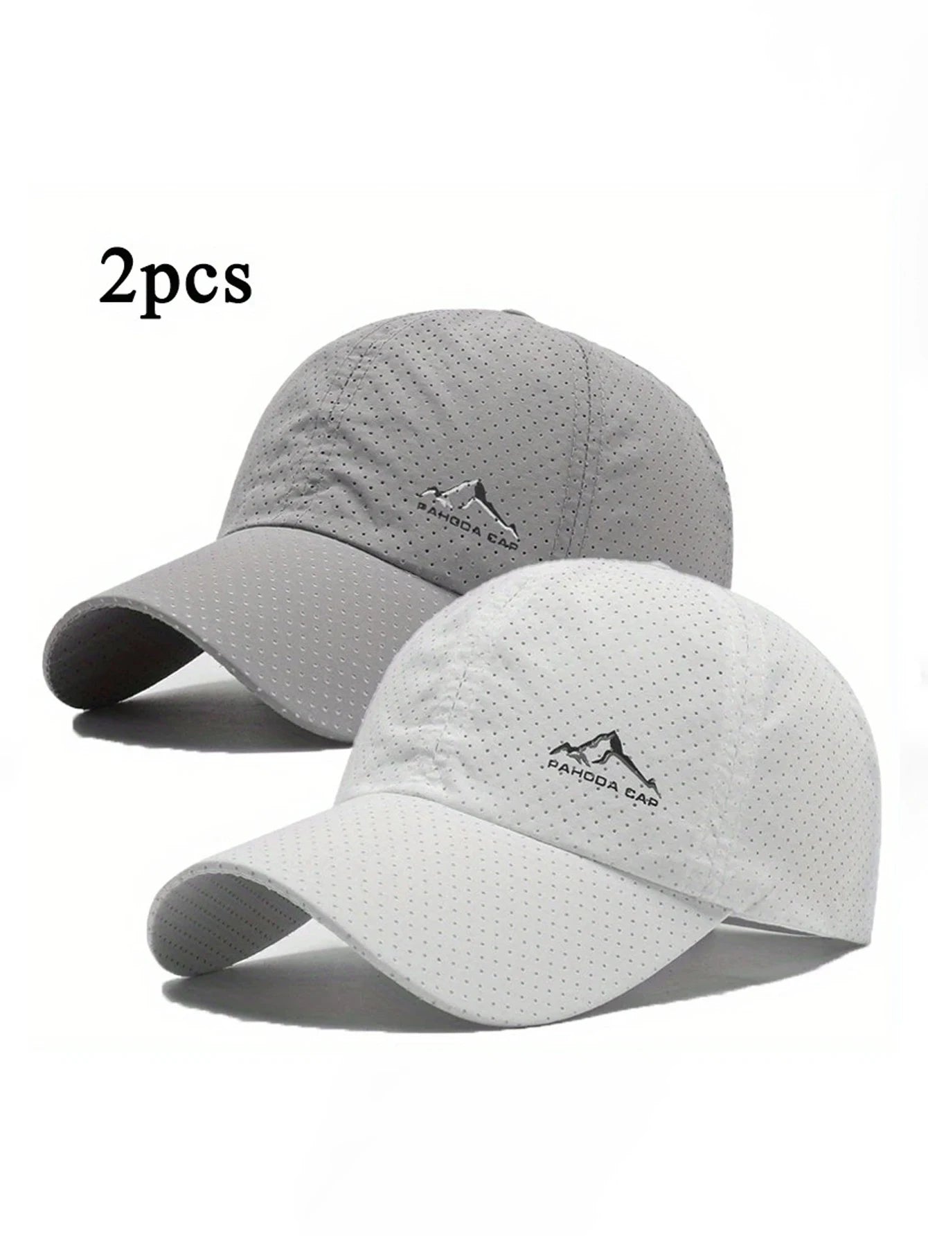2pcs Sports Baseball Cap, Snow Mountain Print, Quick-drying, Spring Summer Leisure, D Suitable for Both Men and Women