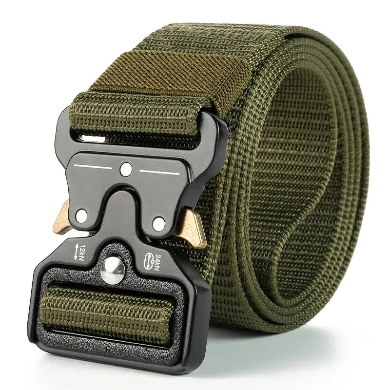 Tactical Quick Release Belt for Men Military Style Nylon Waistband Durable Breathable Adjustable Heavy Duty Work Hiking Outdoor