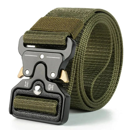 Tactical Quick Release Belt for Men Military Style Nylon Waistband Durable Breathable Adjustable Heavy Duty Work Hiking Outdoor