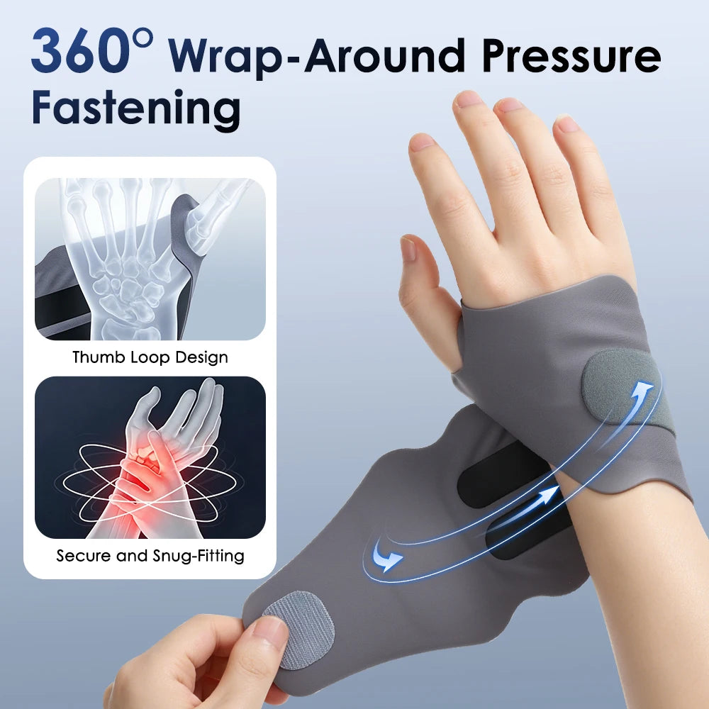 Cordless Wristband for Carpal Tunnel Muscle Fatigue Relief Belt 10 Modes 29 Levels EMS Microcurrent Wrist Guard Hand Massager