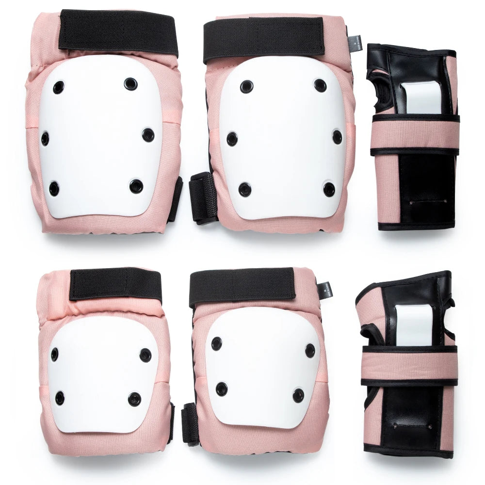 6PCS Adult/Kids Knee Pads Elbow Pads Wrist Guards 6 in 1 Protective Gear Set for Inline Roller Skating Skateboarding Scooter BMX