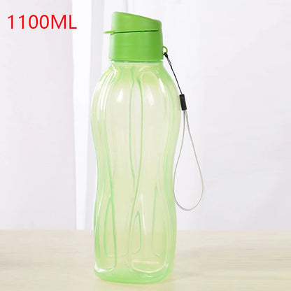 PP Sports Water Bottle Large Capacity Leak Proof Flip Top Drink Bottle with Handle Strap Outdoor Gym Water Drinking Bottle