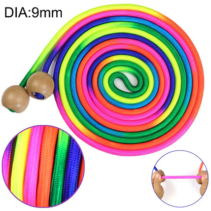 Colorful 5m Rainbow Skipping Rope - Long Children Students Speed Skipping Rope -fit Jump Rope With Anti-Slip Handle