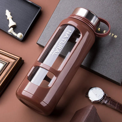 1-Liter Large-capacity Glass Water Bottle, Anti-scalding Suitable for Summer Gym and Outdoor Camping, Sturdy Sports Water Bottle
