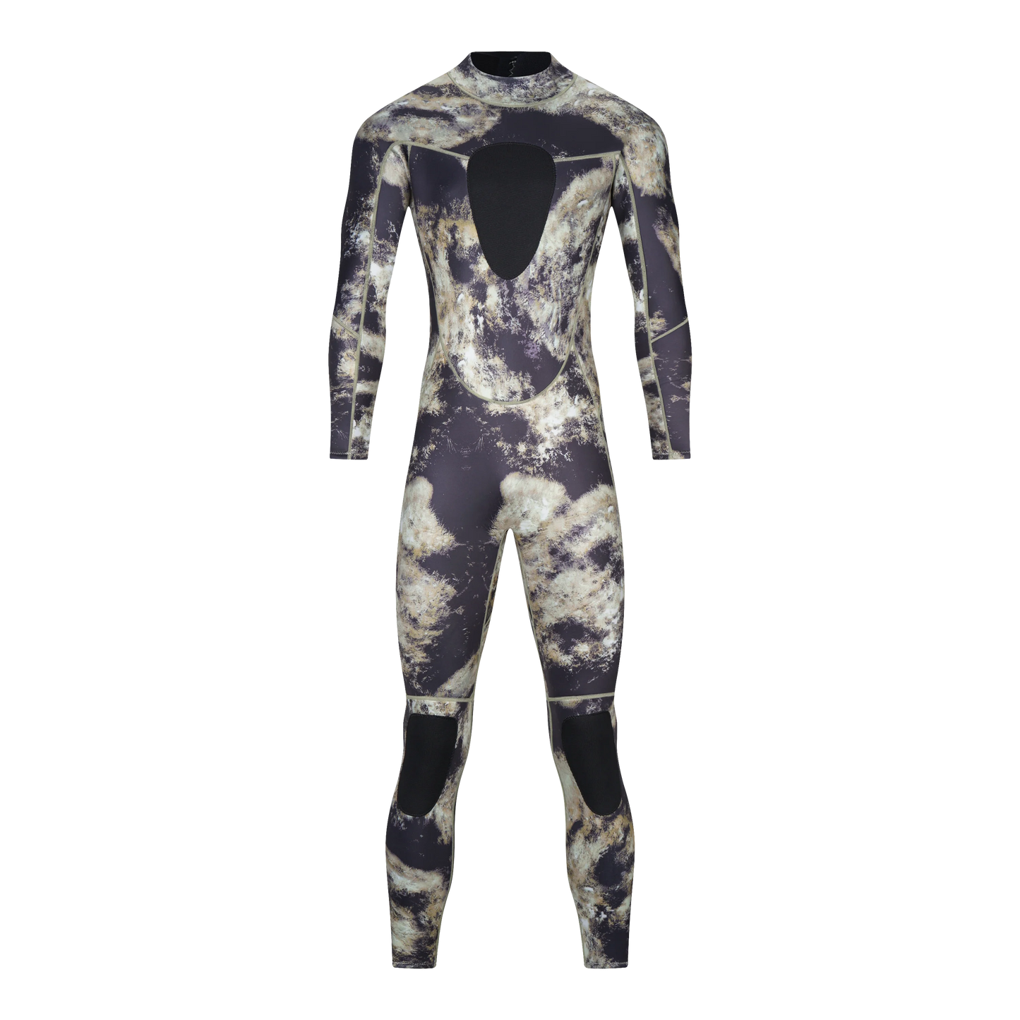 3MM Neoprene Camouflage One-piece Wetsuit Back Zipper Chest Knee Pads For Warmth Under Water Hunting Snorkeling Surfing