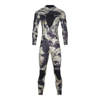 3MM Neoprene Camouflage One-piece Wetsuit Back Zipper Chest Knee Pads For Warmth Under Water Hunting Snorkeling Surfing