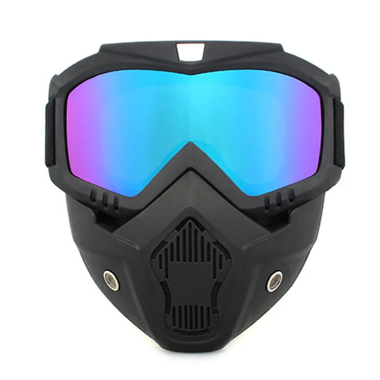 Cycling Dustproof Adjustable Motorcycle Goggles Breathable Full Face Protective Sunglasses Riding Outdoor Sport Windproof Mask