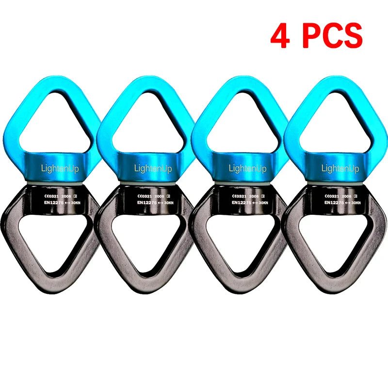35KN Swing Swivel Aluminum Alloy Rotating Ring Aerial Yoga Hammock Rotating Connector Outdoor Rock Climbing Bearing Swivel
