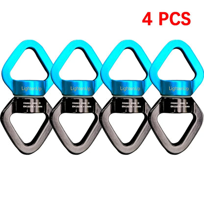 35KN Swing Swivel Aluminum Alloy Rotating Ring Aerial Yoga Hammock Rotating Connector Outdoor Rock Climbing Bearing Swivel