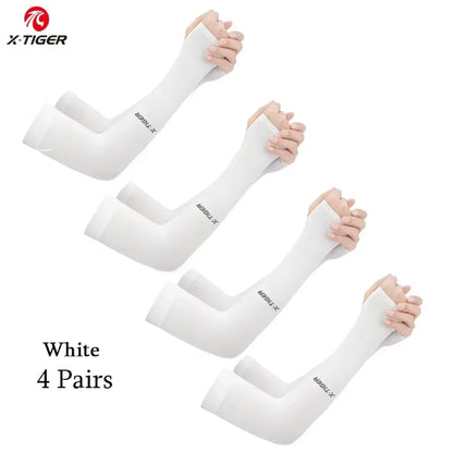 X-TIGER Cycling Arm Summer Ice Cloth Cycling Sleeves Sun Protection Unisex Breathable Running Volleyball Sleeves Outdoor