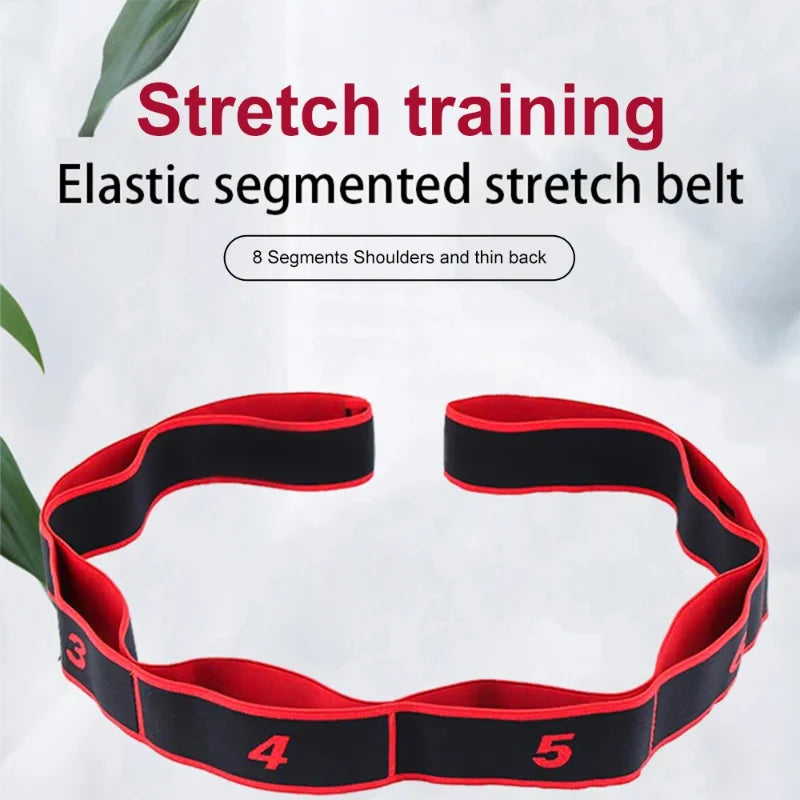 8/10 Sections Dance Resistance Band Yoga Stretching Pilates Fitness Digital Elasticity Elastic Stretch Training Tension Belt